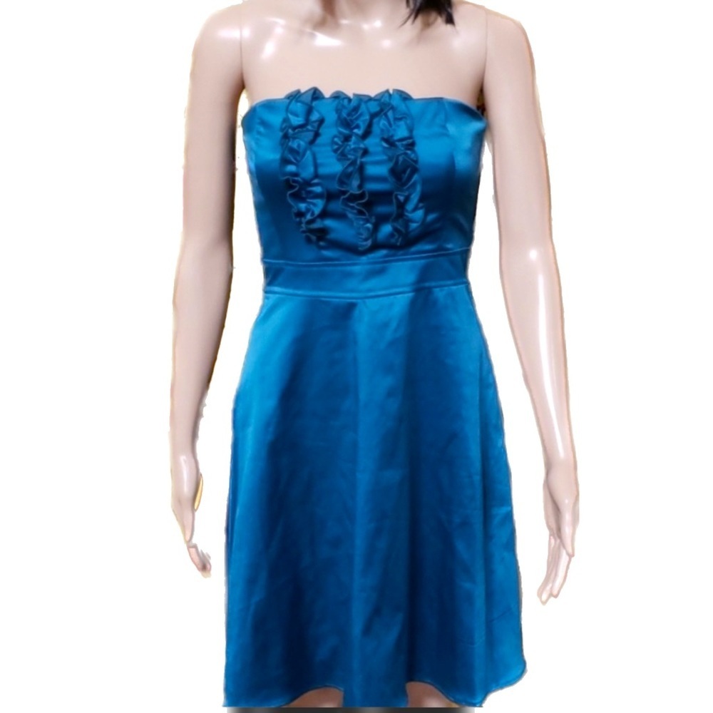 Teeze Me tuxedo ruffle strapless dress size 7